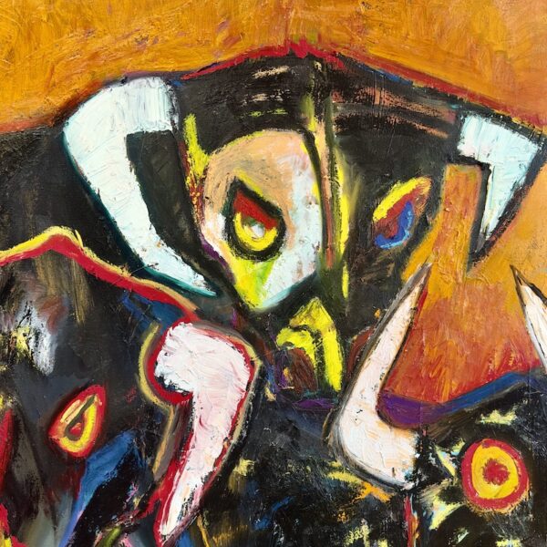 Study of Bull Painting no. 3 Emulating the masters emulating the masters by Jesse Littlebird