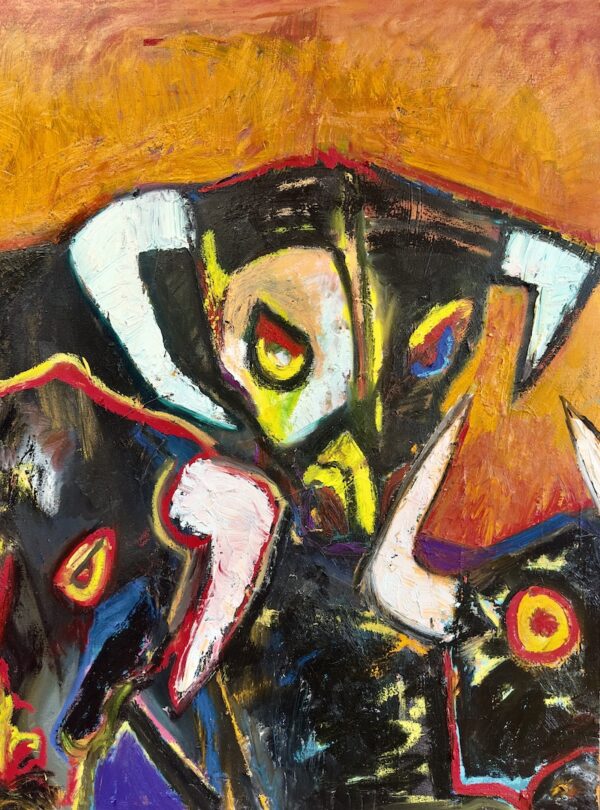 Study of Bull Painting no. 3 Emulating the masters emulating the masters by Jesse Littlebird
